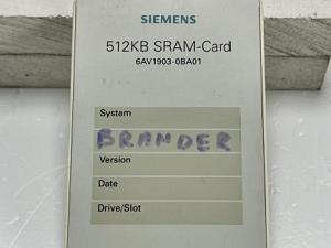 6AV1903-0BA01 - PLC - RAM card 512 kbytes