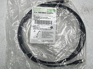 7000-88001-6500200 M8 male 0° / M8 female 0° A-cod. PUR 3x0.25 bk UL/CSA+robot+drag ch. 2m 