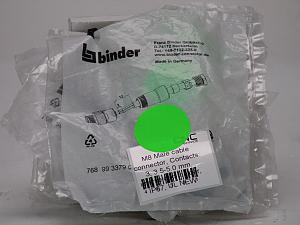 99 3379 00 03 M8 Male cable connector, Contacts: 3, 3.5-5.0 mm, unshielded, solder, IP67, UL
