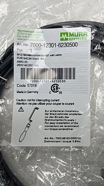 Find Quality Murr Elektronik  7000-12301-6230500 M12 female 90° A-cod. With Cable Products at CNC-Service.nl. Explore our diverse catalog of industrial solutions designed to enhance your processes and deliver reliable results.