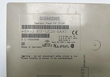 Find Quality Siemens  6AV3 617-1JC20-0AX1 Operator Panel 17-dp Products at CNC-Service.nl. Explore our diverse catalog of industrial solutions designed to enhance your processes and deliver reliable results.