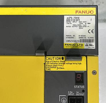 Find Quality Fanuc  A06B-6120-H075 Power Supply Alpha iPS 75HV 400V Products at CNC-Service.nl. Explore our diverse catalog of industrial solutions designed to enhance your processes and deliver reliable results.
