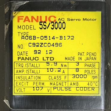 Choose CNC-Service.nl for Trusted Fanuc  A06B-0514-B172 SV motor 5S/3000 Solutions. Explore our selection of dependable industrial components to keep your machinery operating smoothly.