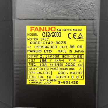 Find Quality Fanuc  A06B-0142-B075 - SV motor a12/2000 straight shaft, A64 Products at CNC-Service.nl. Explore our diverse catalog of industrial solutions designed to enhance your processes and deliver reliable results.